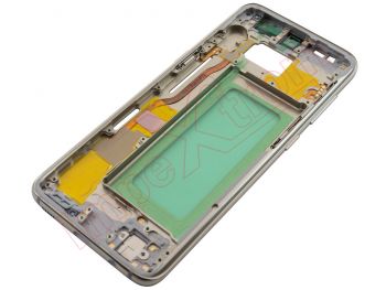 Carcasa frontal / central con marco dorado "Maple Gold" con botones laterales para Samsung Galaxy S8, SM-G950F